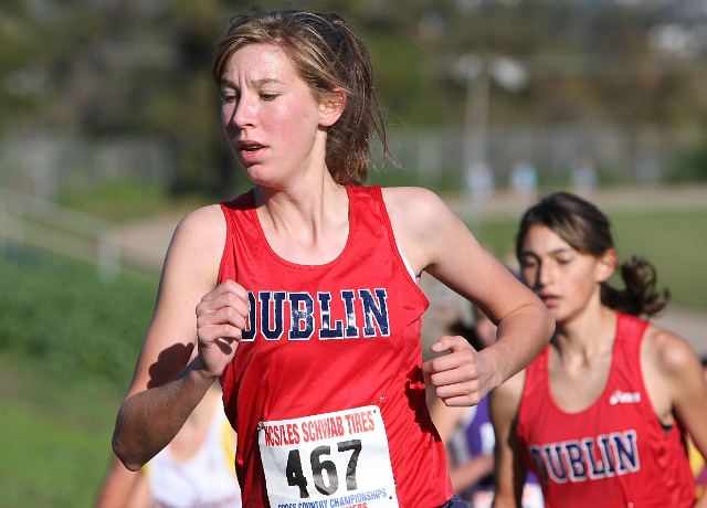 NCS XC D3 Girls-040.JPG - 2009 North Coast Section Cross Country Championships, Hayward High School, Hayward, California